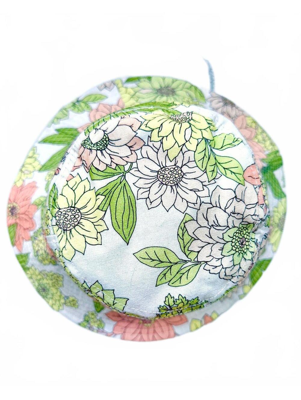 J.Crew Floral Sun Hat Packable Cotton NWT M/L - Picture 2 of 8
